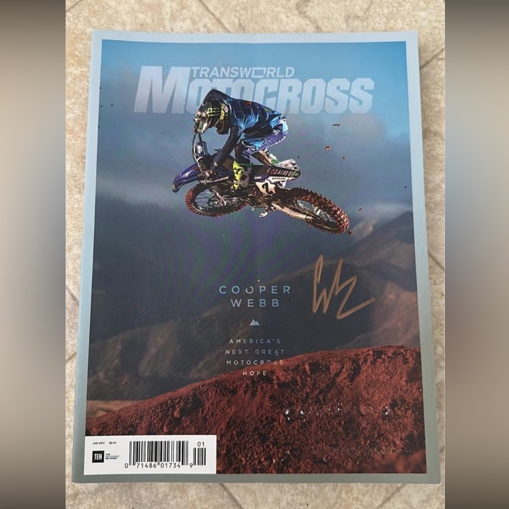 Transworld Motocross Magazine signed by cooper Webb